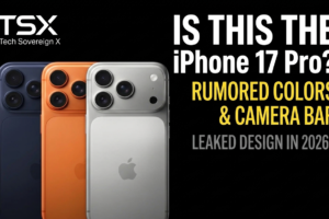 iPhone 17 Pro leaked design in 2026 with new camera bar and orange color
